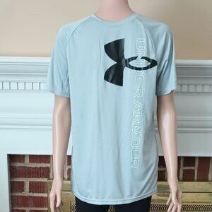 Under Armour Split Logo T-Shirt YXL Boys Short Sleeved Gray Top